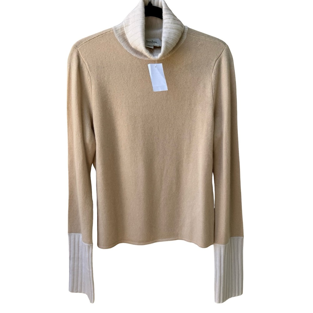 Neiman Marcus Cashmere Quiet Luxury Old Money Minimalist Turtleneck Sweater NEW